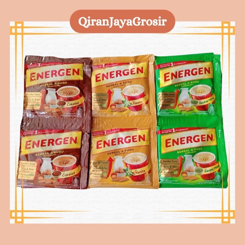 

ENERGEN SEREAL DAN SUSU (KEMASAN RENTENG ISI 10 SACHET)