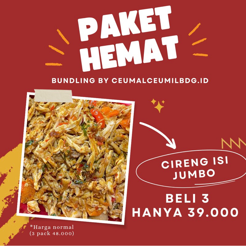 

CIRENG JUMBO AYAM SUIR (SPECIAL HEMAT 3 PACK)