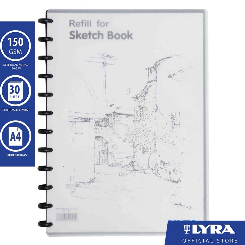 

LYRA Sketch Book A4 3 Sheets 15gsm Buku Sketsa untuk Menggambar ART D7V2