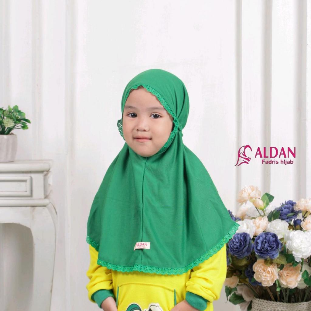 RECOMMENDED Bergo sekolah AMEENA RENDA TALI bahan kaos PE super/kerudung anak sekolah