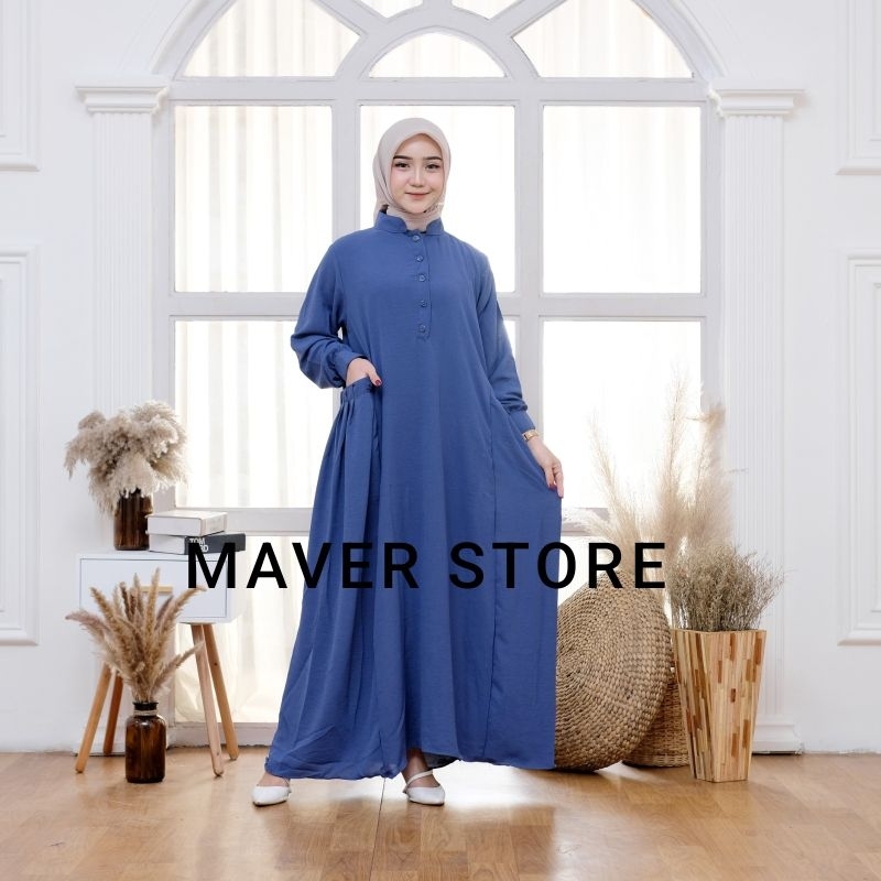 Gamis Chika Aluna Dress Bahan Airflow Premium