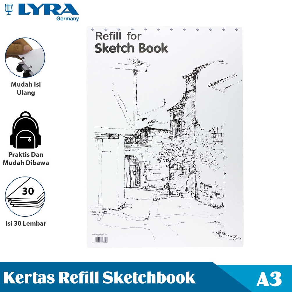 

Lyra Kertas Isi Ulang Buku Sketsa Ukuran A3 3 Lembar Sketch Book Refill Buku Bergambar Lyr921129 ART V3D7