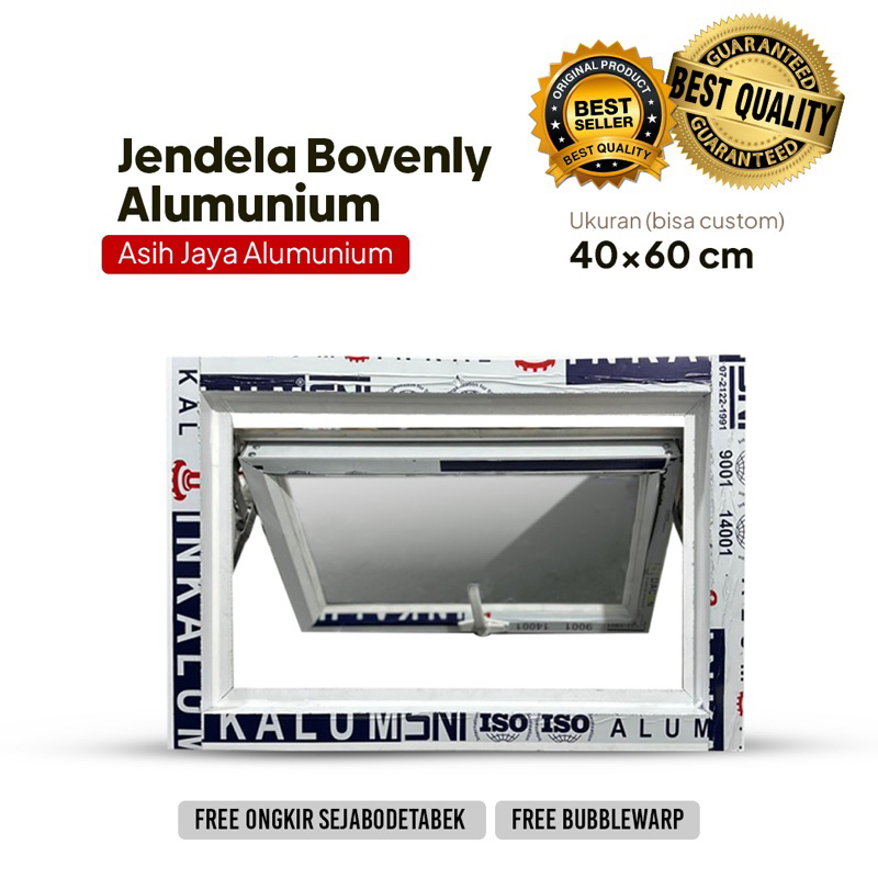 Jendela Bovenly Aluminium Minimalis 40x60
