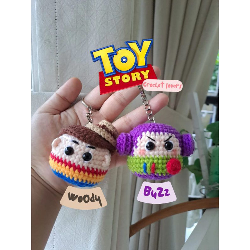 amigurumi toy story crochet woody buzz keychain rajut gantungan kunci boneka rajut toy story woody b