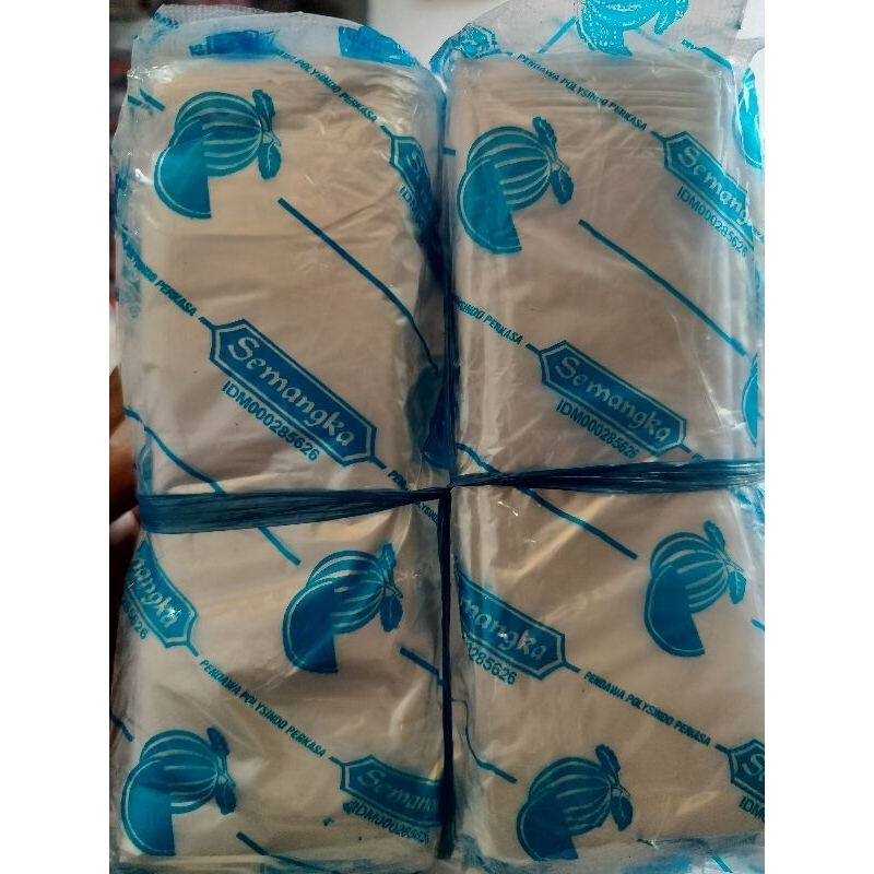 ukuran 15 kresek putih bening transparan