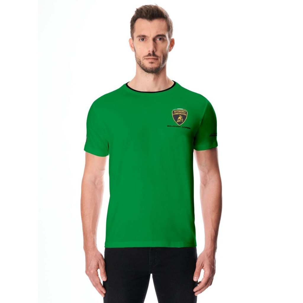 LAMBORGHINI 100% Original ITALY Baju Kaos TShirt Pria Green