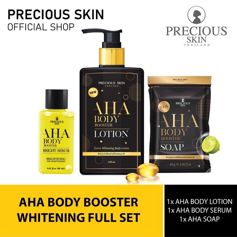 Precious skin AHA Body Soap body booster bright serum body lotion Sabun AHA Sabun Mandi hand body ha