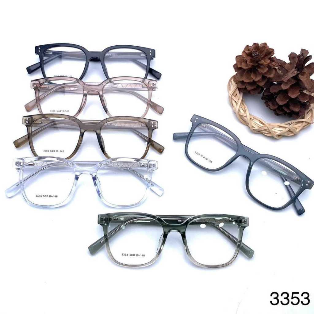 Kacamata Minus Anti Radiasi Photocromic Bluray Blucromic Frame Kacamata 3353 Pria Wanita Bahan Plast