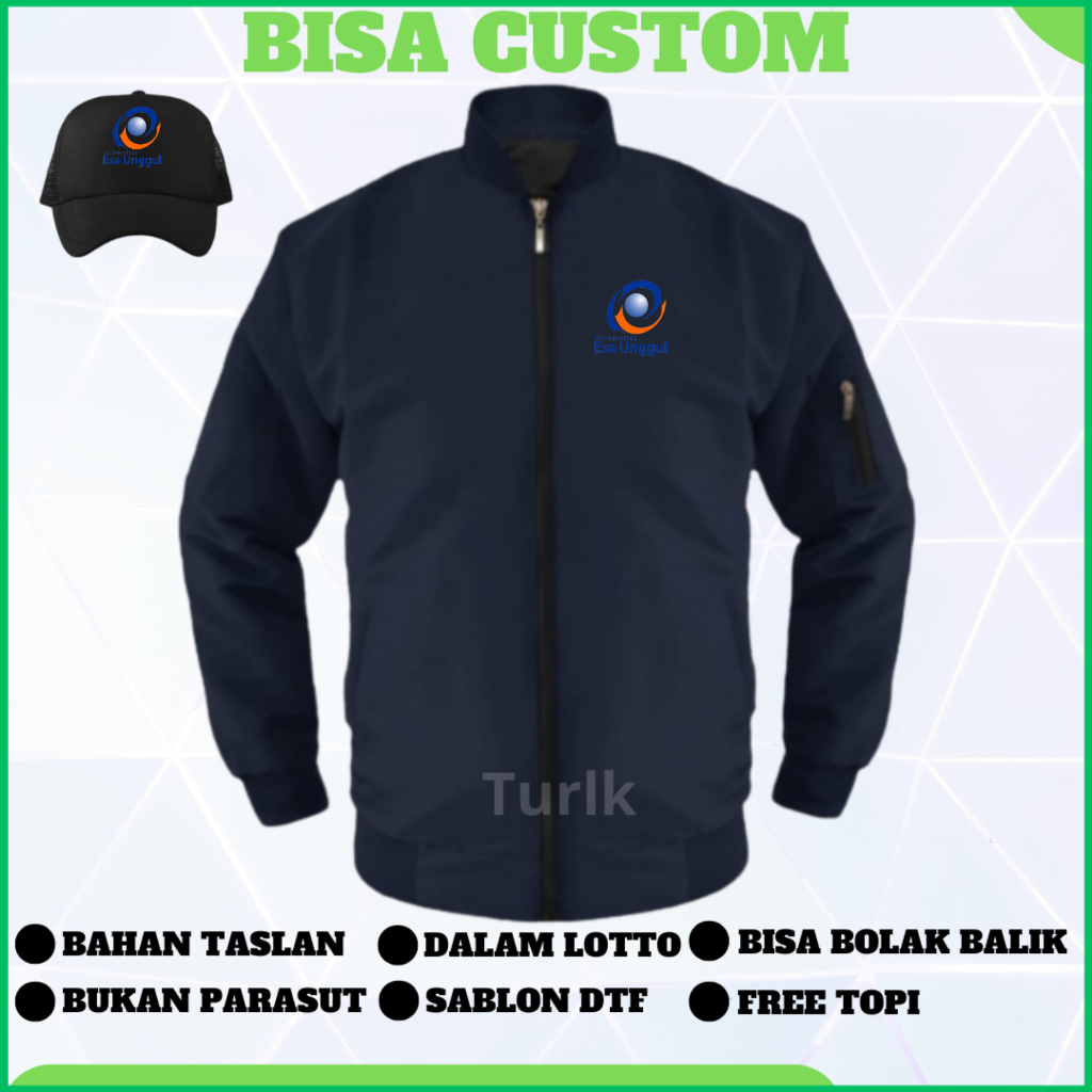 jaket Universitas Esa Unggul Jaket University UEU jaket Bomber Custom