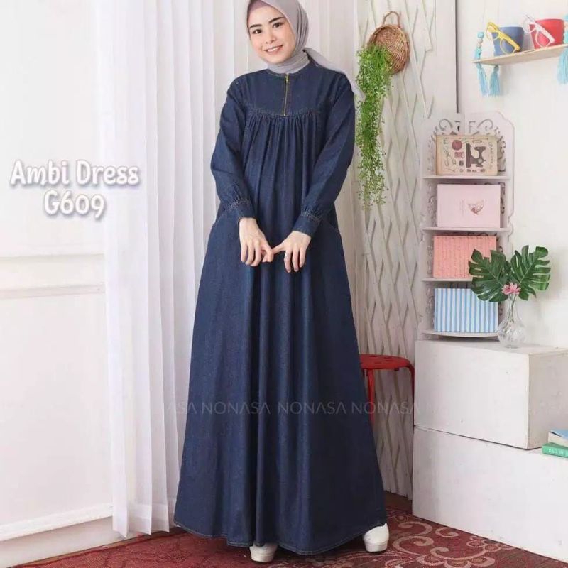 gamis jeans gamis Ambi dress