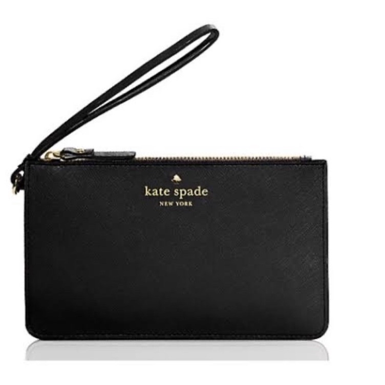 ART G19P Kate Spade Slim Bee Wristlet  Pouch Black