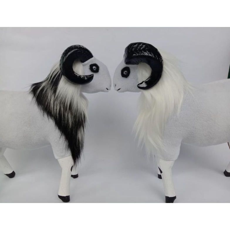 UNIK MINIATUR DOMBA GARUT  BONEKA KAMBING LUCU  MAINAN BONEKA KAMBING JANTAN ART B7M8