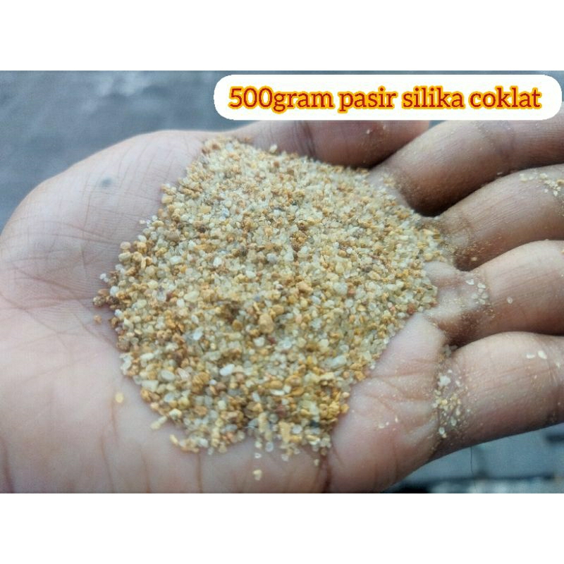 PASIR SILIKA COKLAT UNTUK DASAR AQUARIUM/AQUASCAPE 500GRAM
