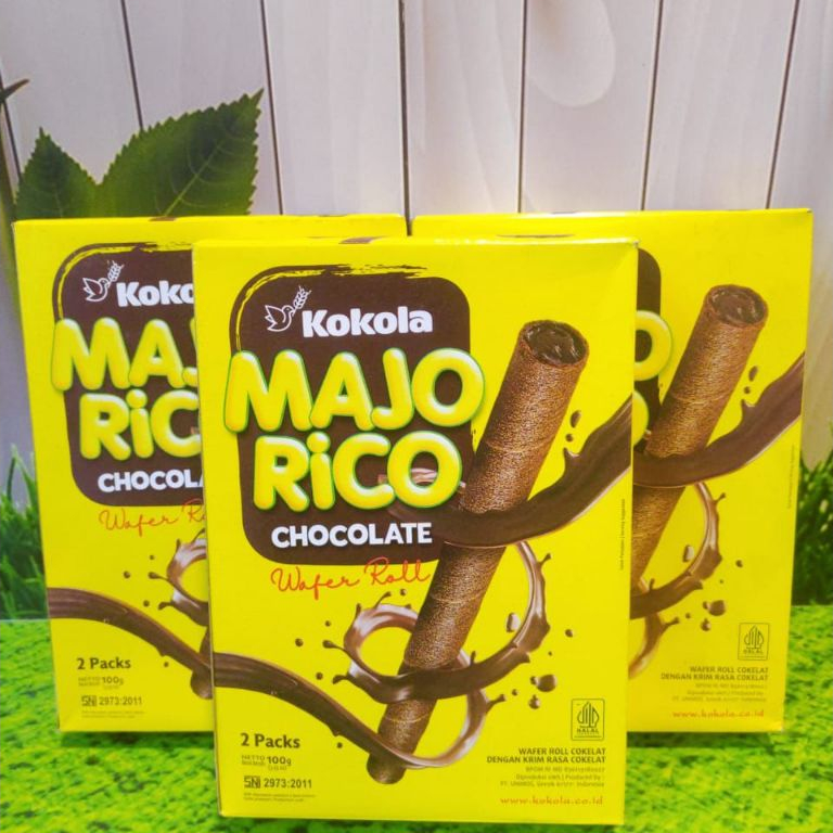 

KOKOLA MAJORICO WAFER ROLL RASA CHOCOLATE 100GR/ WAFERROLL/ WAFERROLL COKLAT/ HAJATAN