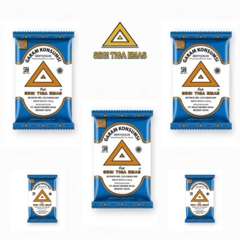 

Segi Tiga Emas Garam Dapur Konsumsi Beryodium Ukuran 250 Gr