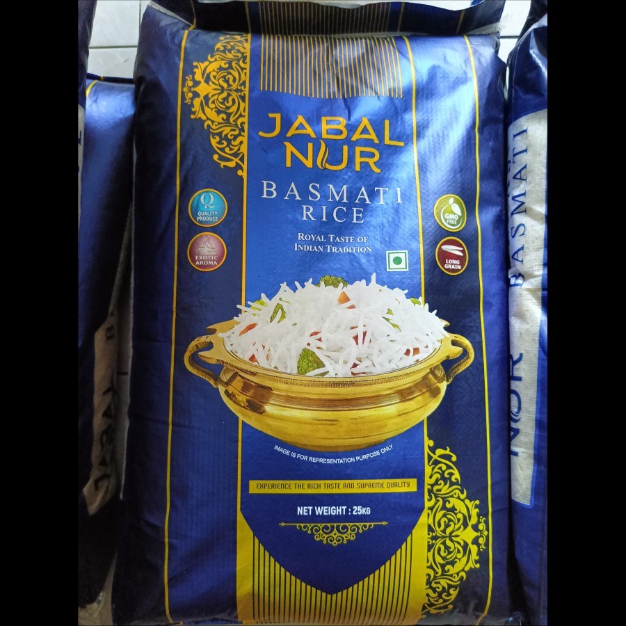 

Beras Basmati JABAL NUR BASMATI RICE 4 KG repacking