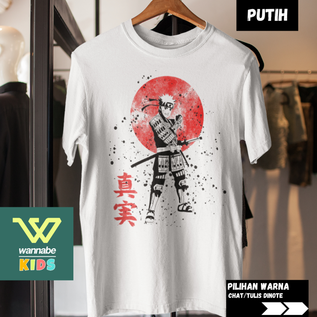 Kaos Anime Naruto Dewasa S–7XL Big Size Jumbo & Anak XS–XL | Baju Couple Keluarga Cotton Combed 24s 