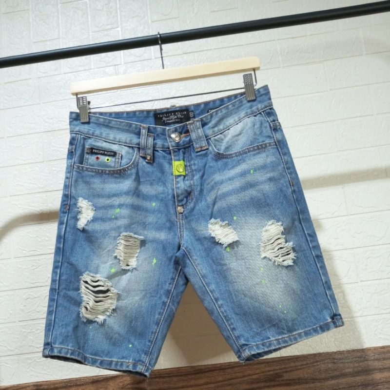 Philipp Plein Ripped Jeans Shortpants