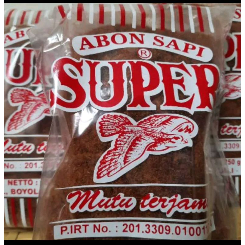 

Abon Sapi Super Cap Burung Kemasan 250gr