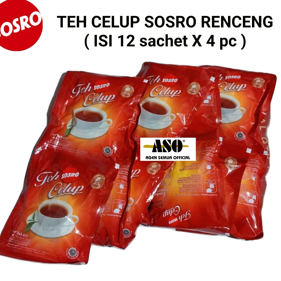 

Jangan Sampai Kehabisan TEH CELUP SOSRO sachet ISI 1 sachet x 4pc RENCENG