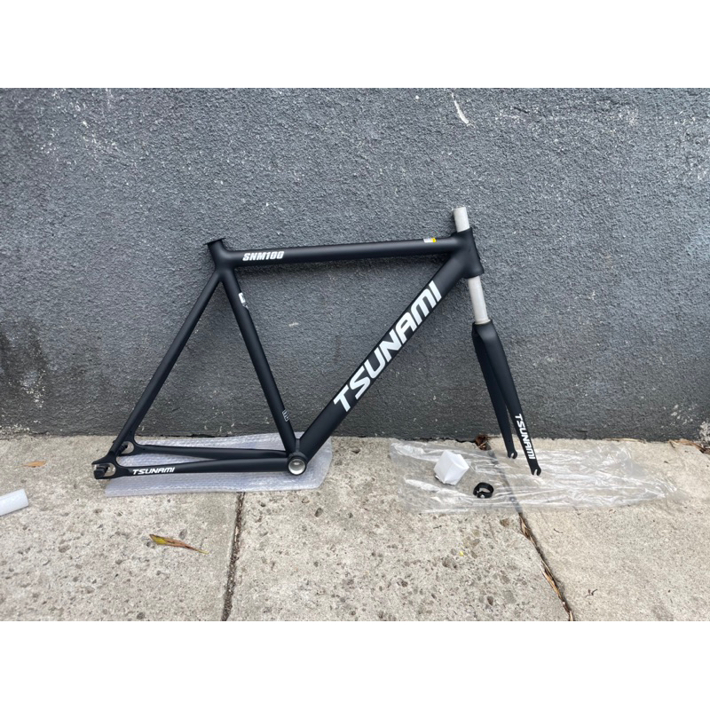 frameset frame sepeda fixie tsunami black