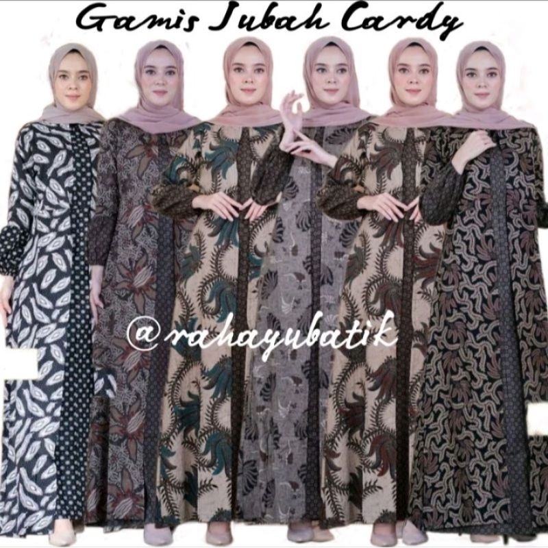 GAMIS BATIK JUMBO MAXI CARDY BUSUI MODERN GAMIS BATIK WANITA MUSLIM DRESS MODEL CARDYGAN INNER JUBAH