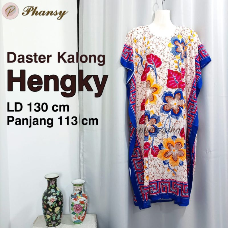 Daster Kalong Lowo Hengky Motif Mekar Sari putih Baju Tidur Wanita