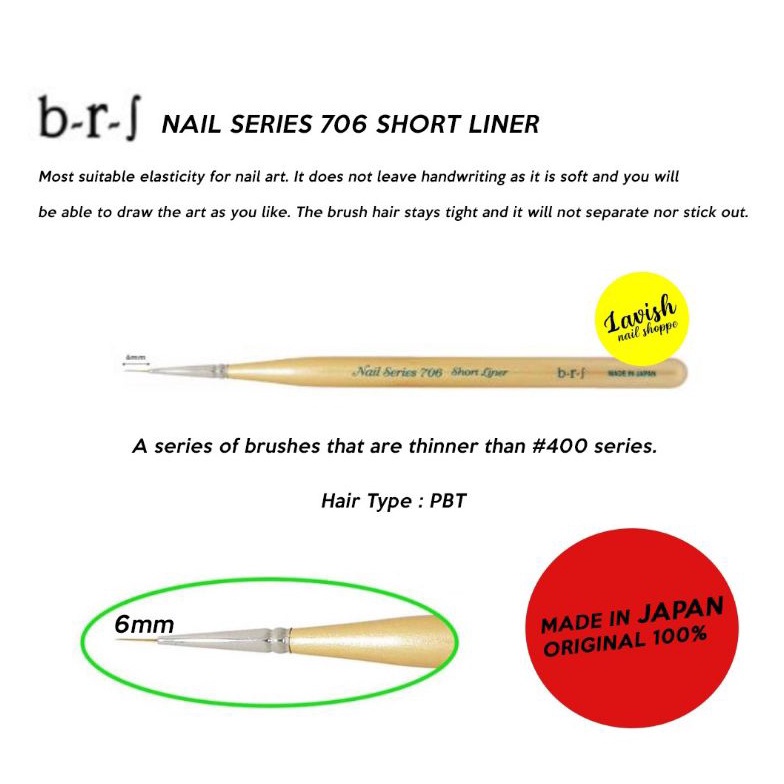 

KUAS BRS 76 SHORT LINER BRS ORI JAPAN KUAS NAIL ART ART L9L5
