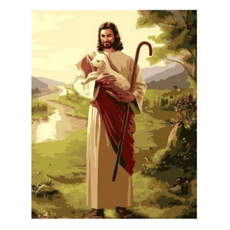 

Painting By Numbers Jesus Lukisan Cat Akrilik 4 x 5 cm ART I3Y5