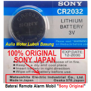 Baterai Remote Alarm Mobil Motor Original Sony Japan Lithium CR2032 CR 2032 Universal