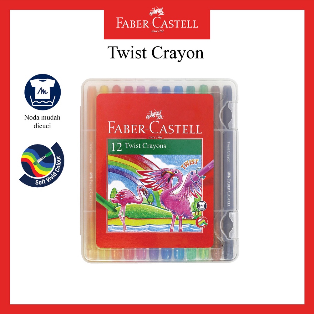 

Twist Crayon Faber Castell 12 Warna Krayon Putar Untuk Mewarnai ART N5G1