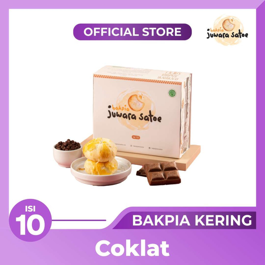 

[COD] Bakpia Juwara Satoe Kemasan Vacuum Vakum Rasa Cokelat Kering Isi 10pcs/kotak