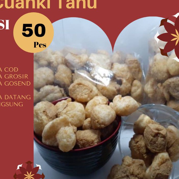 

TEBUS MURAH BISA COD Kerupuk Cuanki Tahu isi 5 pcs Cuankie Toping Baso Aci Seblak Bakso