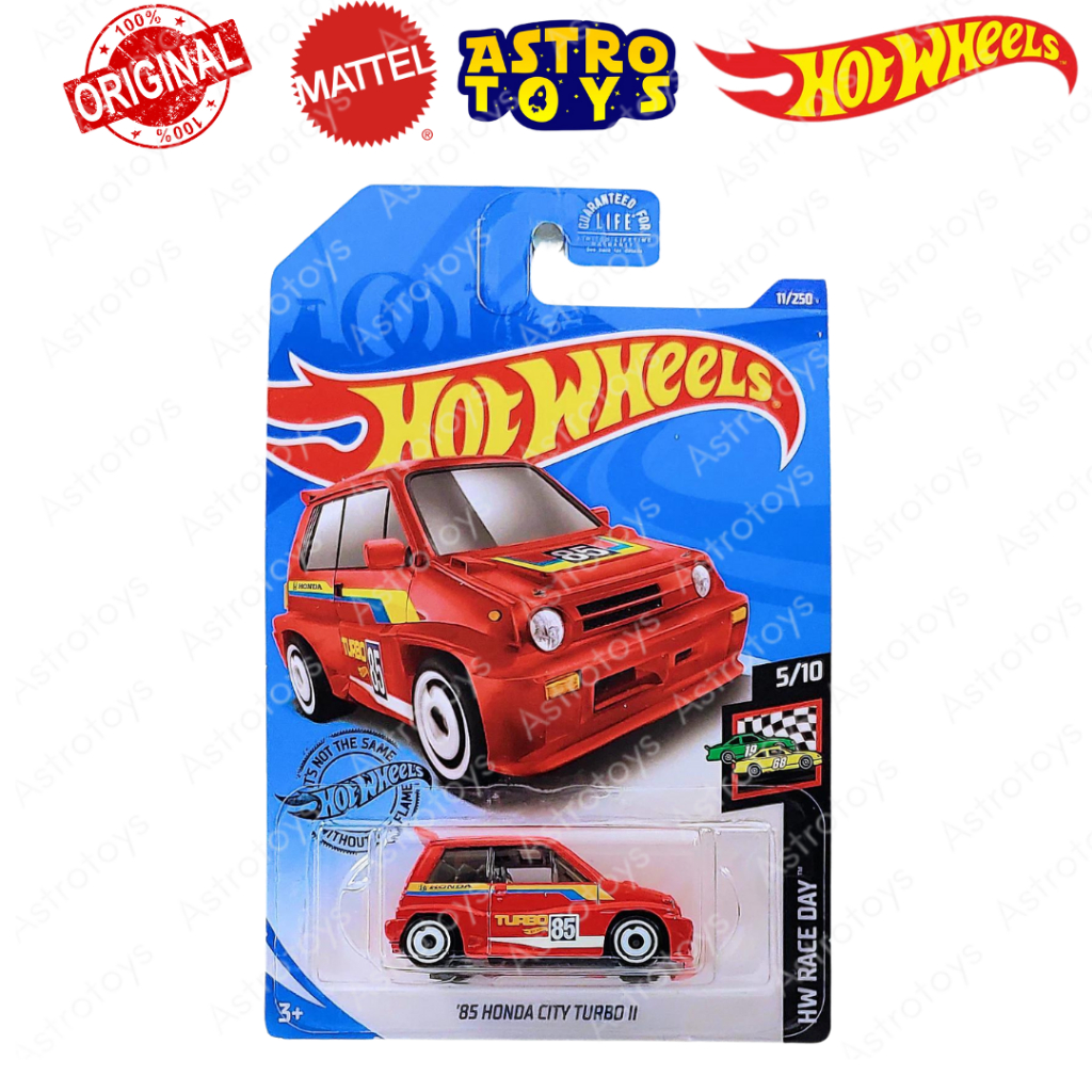Hot Wheels Basic Mobil Kodok Honda City Turbo II 1:64 Real car - Mainan Anak Koleksi Diecast Metal H
