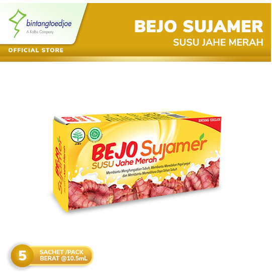 

BEJO SUJAMER Susu Jahe Merah Pack ( 5 Sachet x 10,5gr )