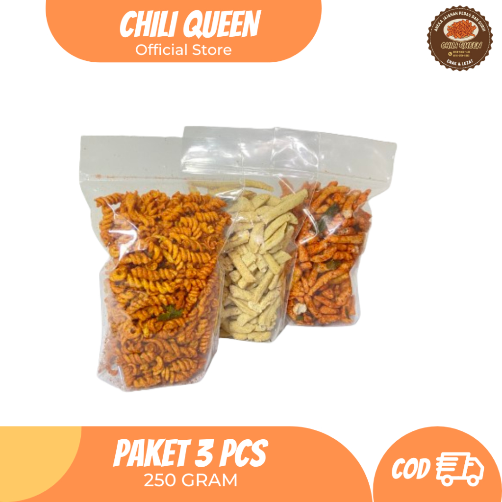 

Paket 3 Pcs 250 Gram Basreng Pedas + Basreng Ori + Makaroni Spiral