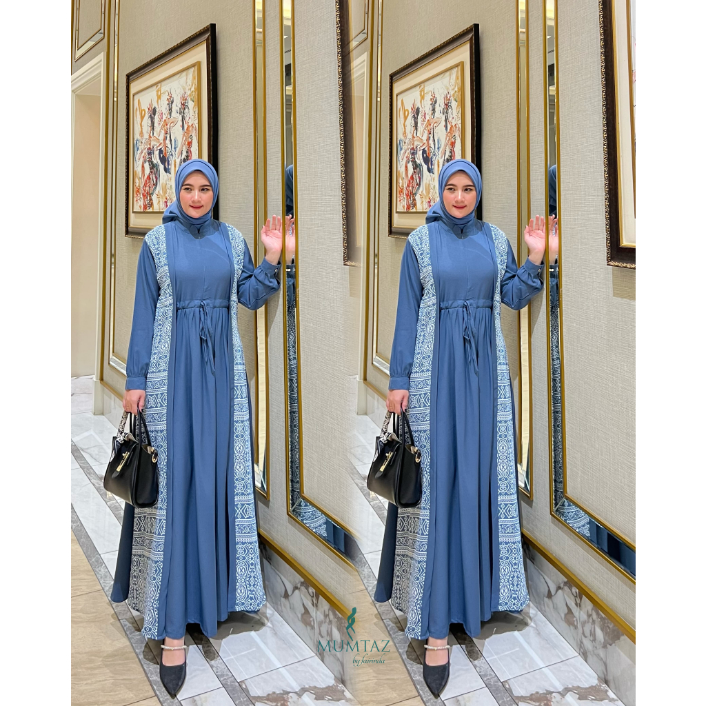 GAMIS SHAFIRA ORI MUMTAZ BEST DESAIGN MOTIF MODEL TERBARU OOTD STYLE