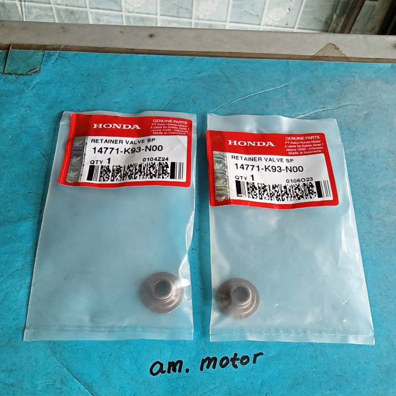 ring  topi klep, retainer beat.  Vario, beat fi, esp, Honda ori, harga per 1 set.