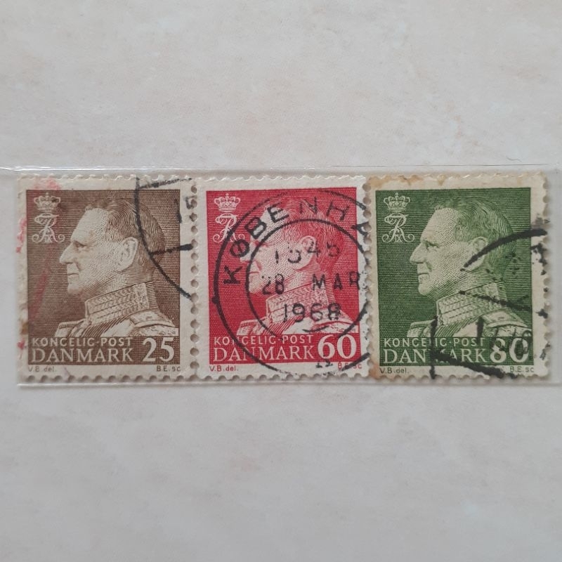 

Perangko Denmark King Frederik IX - Facing left Tahun 1961-1967 set 3pcs