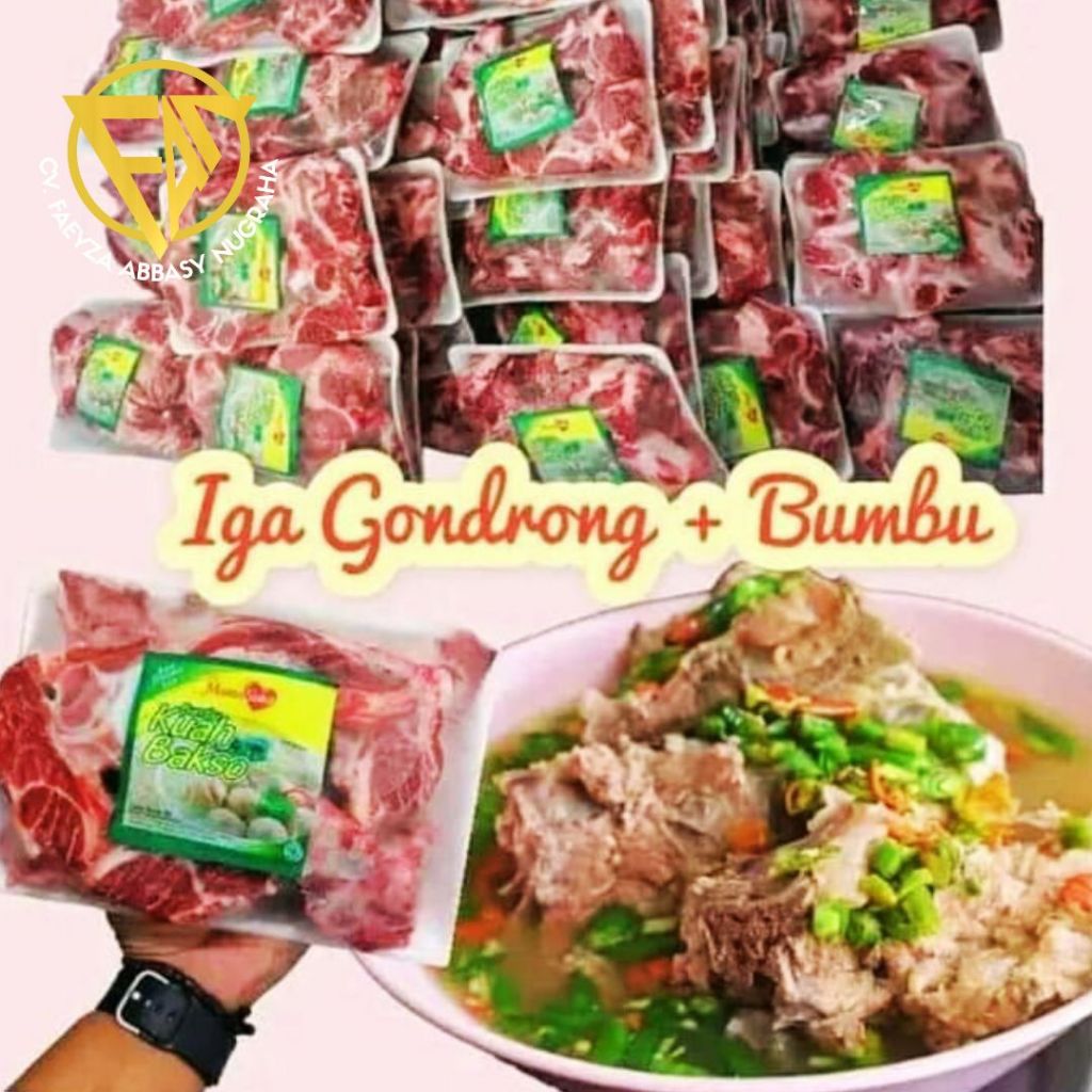 

Iga Gondrong 1KG Free Bumbu / Daging Sapi Iga Gondrong / Tulang Sop Sapi