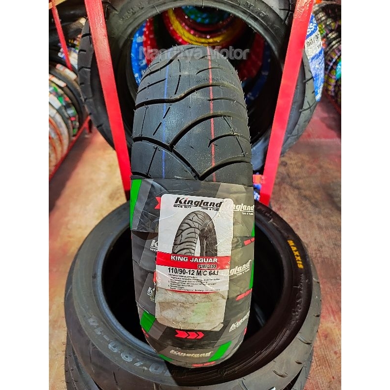 Ban Kingland Jaguar Scoopy new 100/90-12 110/90-12 Tubeles ban Scoopy murah ban murah ban kingland