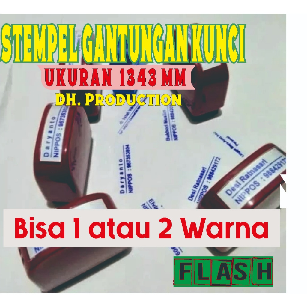 

Stempel Flash/ Otomatis Gantungan Kunci 1 atau 2 Warna| Stempel Murah tidak Murahan