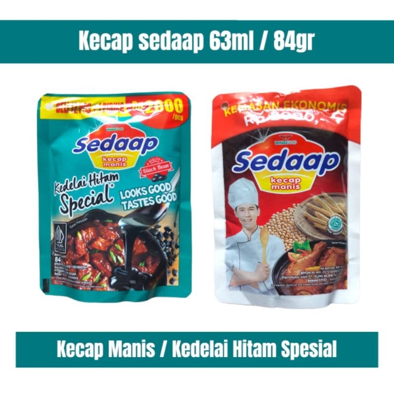 

Kecap Manis SEDAAP 84ml | Kecap Manis Kemasan Ekonomis Eceran