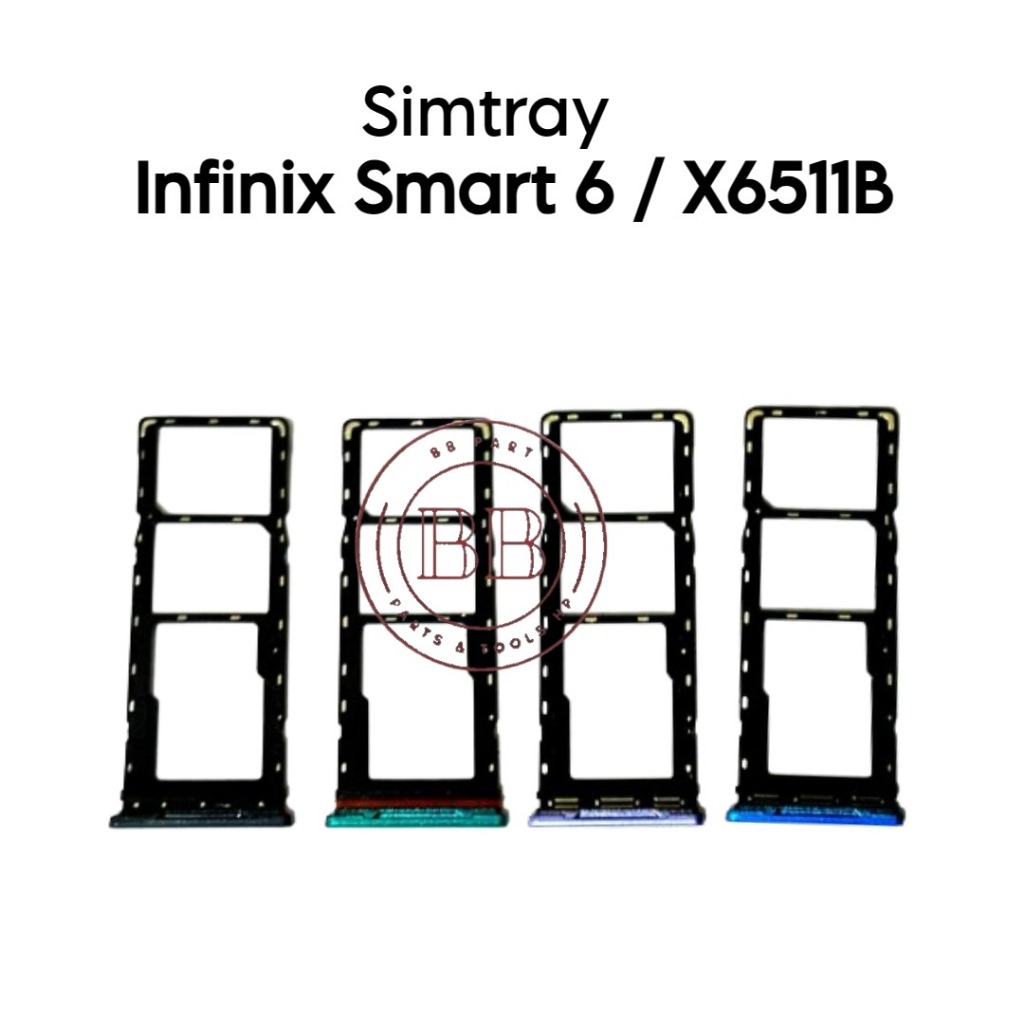 Simtray Infinix Smart 6 / X6511B / X6511B  / X6511 / X6511E - Tempat Simcard Simlock Sim Lock Slot