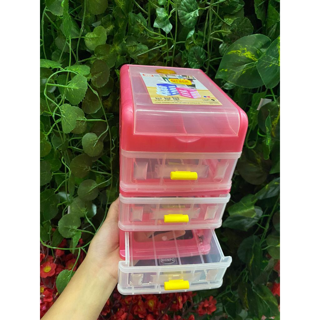 RAK LACI 3 SUSUN/ RAK PLASTIK/RAK LACI SERBAGUNA/RAK ESTETIK