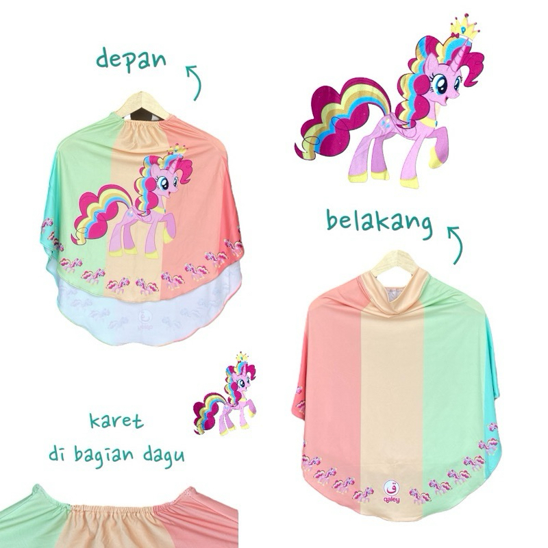 BERGO PRINTING INSTAN ANAK MOTIF PINKIE PIE / HIJAB INSTAN ANAK / HIJAB KARAKTER LUCU