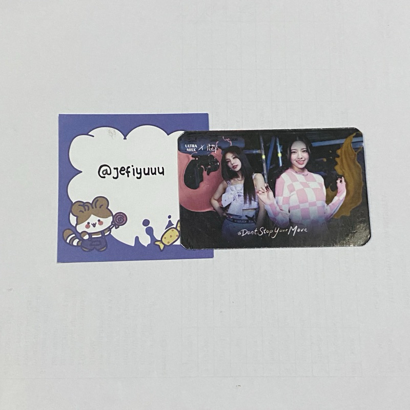 Photocard pc ultra milk x itzy yuna yeji