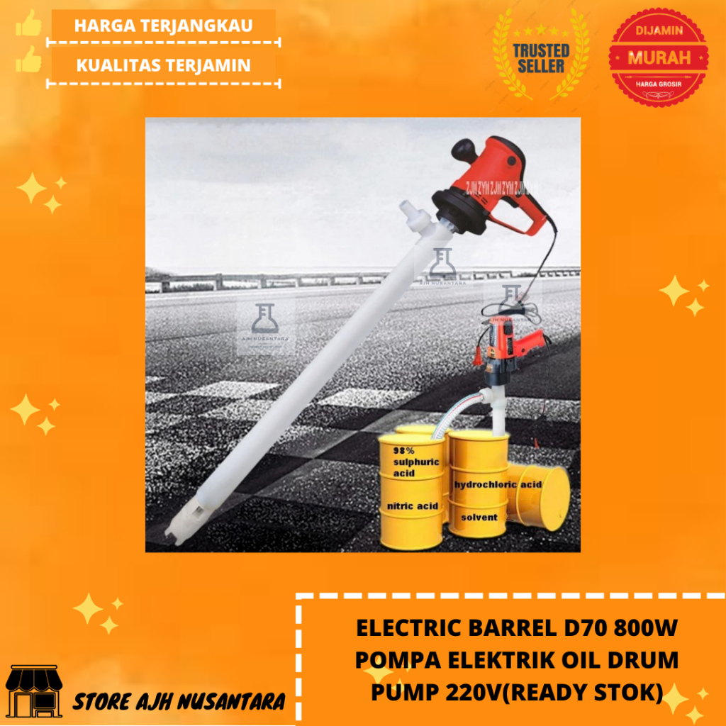 ELECTRIC BARREL D70 800W POMPA ELEKTRIK OIL DRUM PUMP 220V(READY STOK)