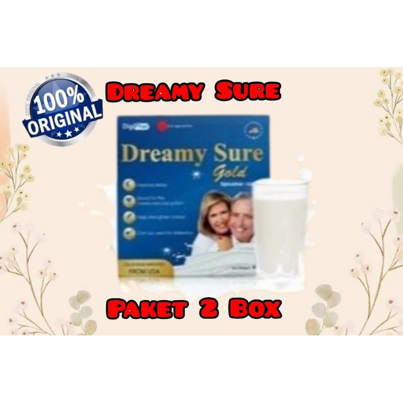 

2 Box Dreamy sure Gold import Susu untuk Gangguan Insomnia Susah Tidur