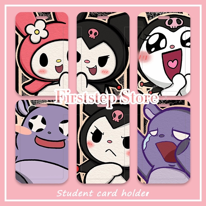 FIRSTSTEP - Kuromi ID Card Holder / Name Tag / Gantungan Kartu Nama / Tali ID Card / Tempat Kartu ID
